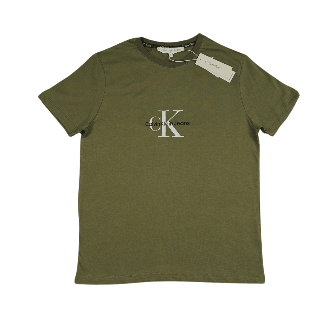 CK Nakış Logo T-Shirt / Haki