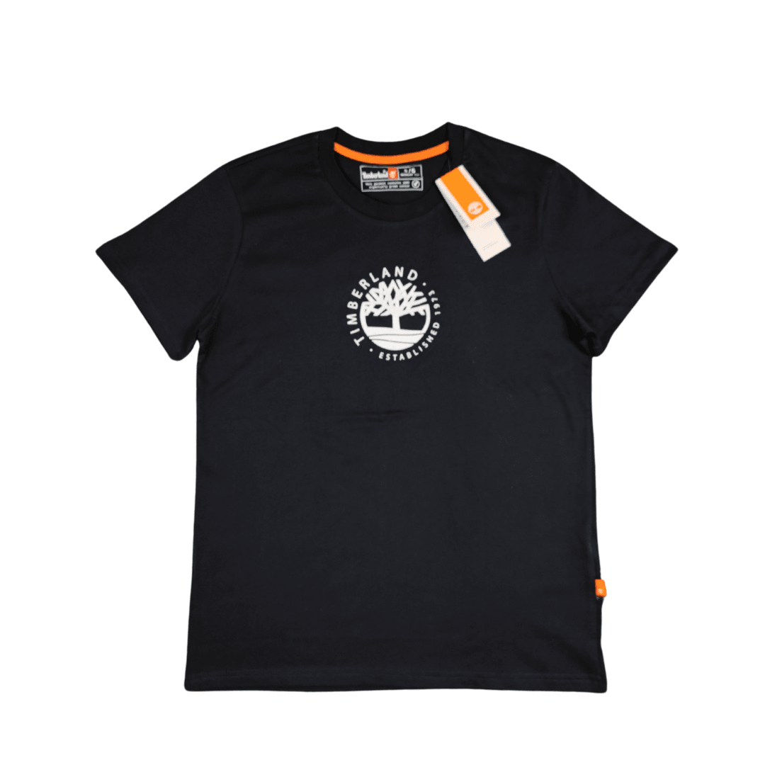 Tımberland Kadife Logo T-Shirt / Siyah