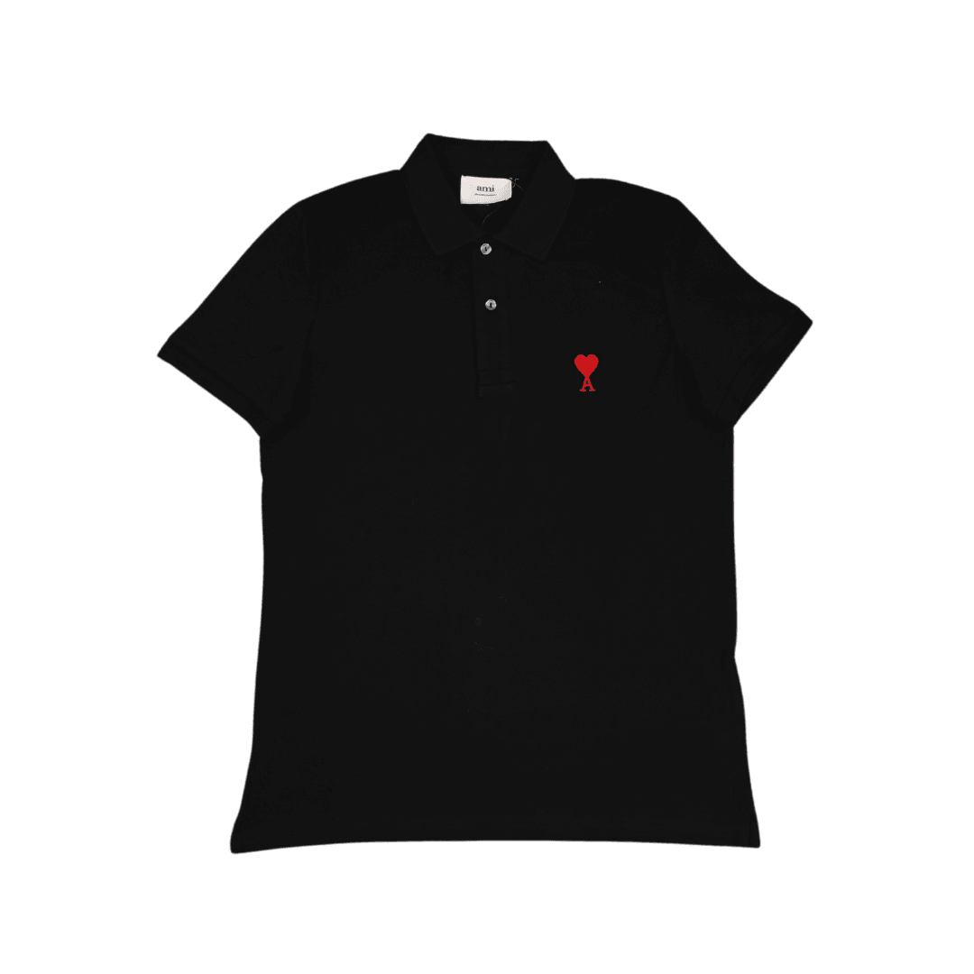 Ami Paris Polo Yaka T-Shirt / Siyah