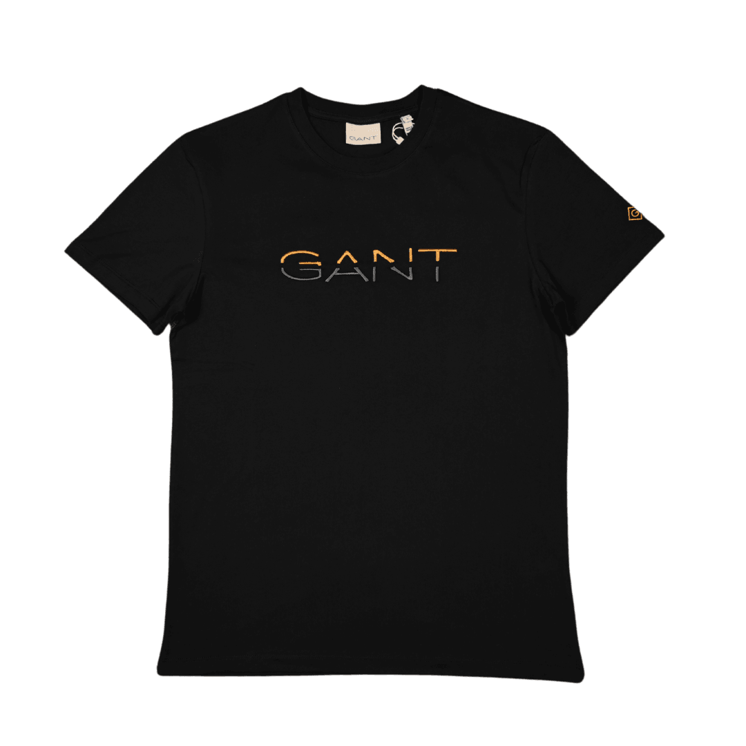 Gnt Yeni Sezon Nakış Logo T-Shirt / Siyah