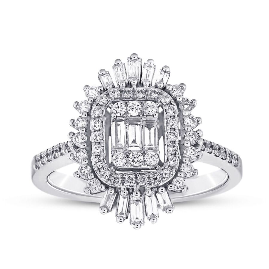 0.67 Carat Diamond Baguette Ring