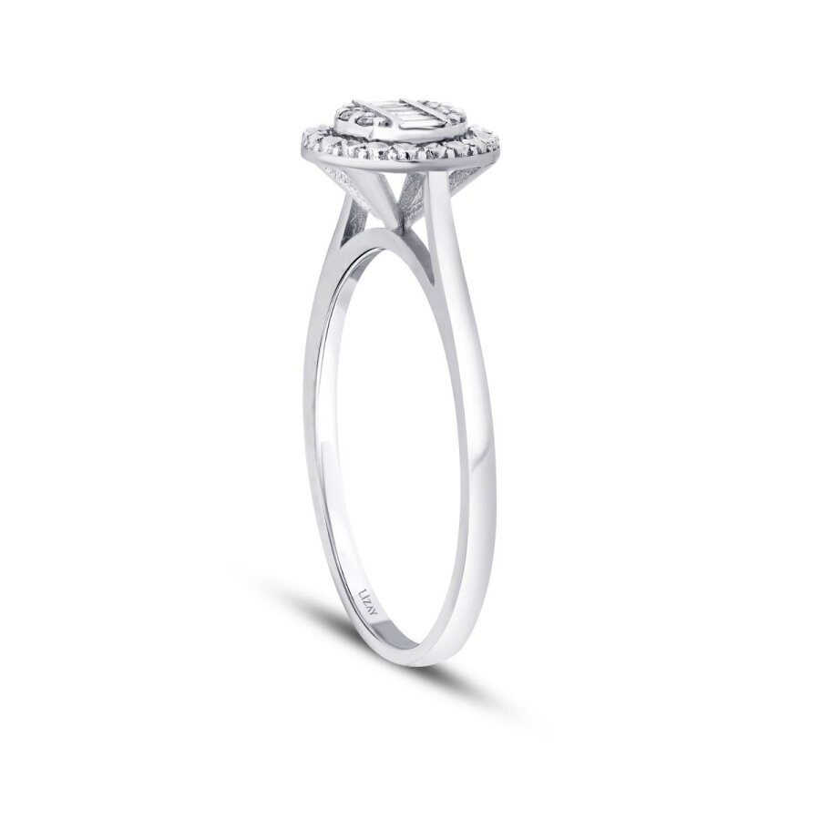 0.11 Carat Diamond Baguette Ring