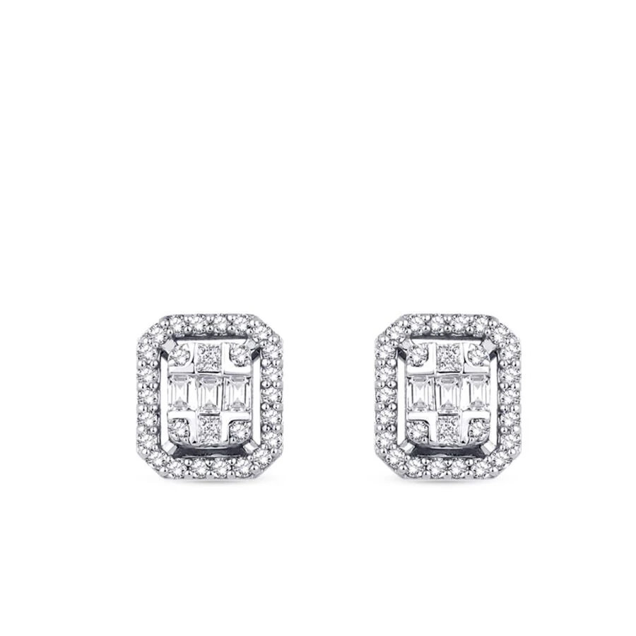 0.29 Carat Diamond Baguette Earrings