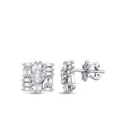 0,87 Karat Diamant Baguette Ohrringe