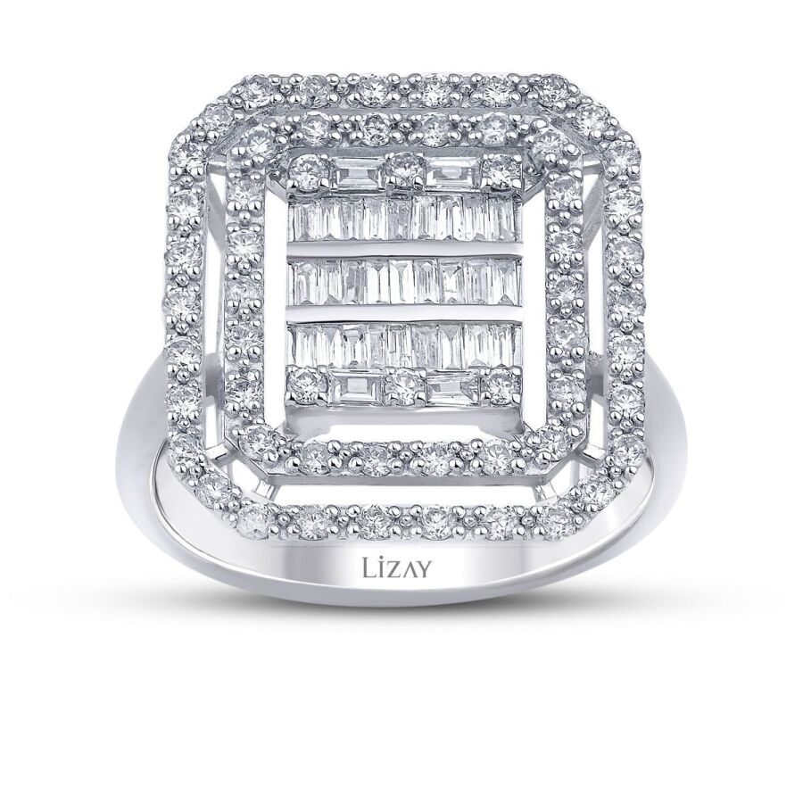 0.79 Carat Diamond Baguette Ring