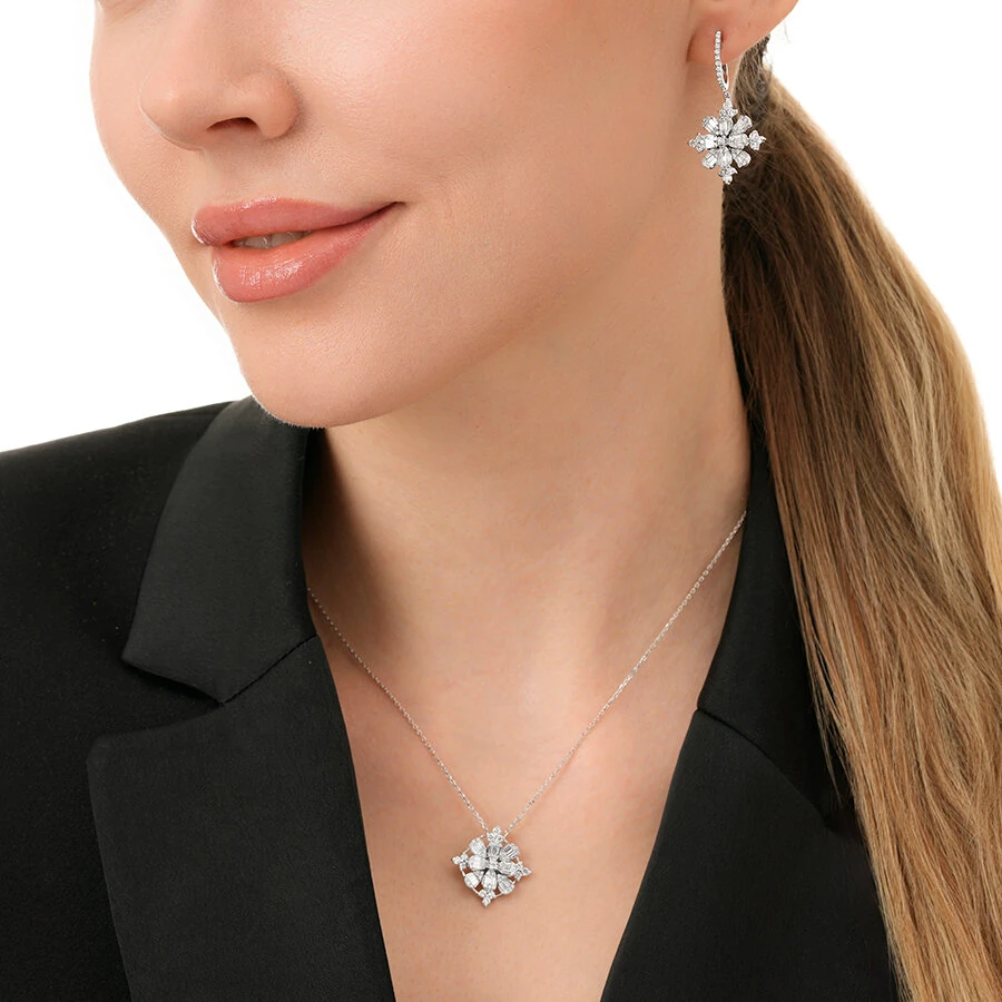 1.76 Carat Diamond Baguette Earrings