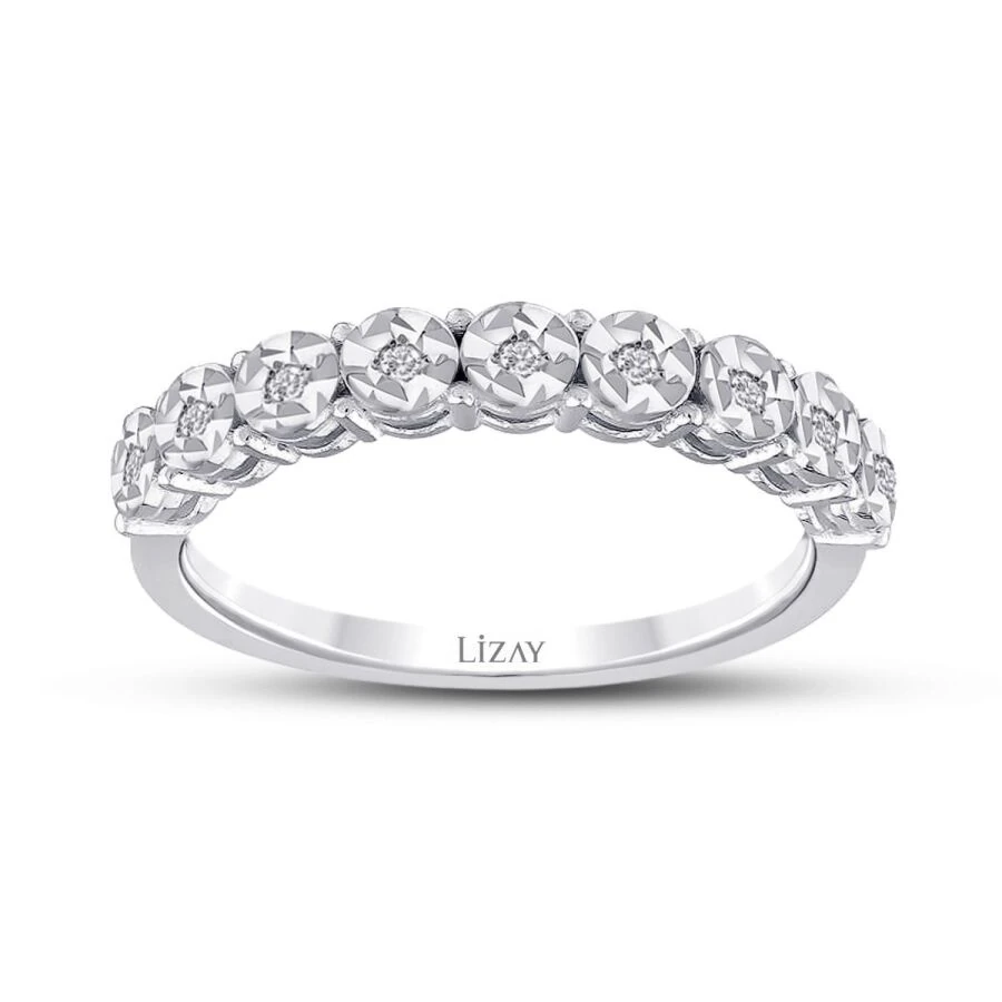 0.08 Carat Diamond-Effect Half-Eternity Ring