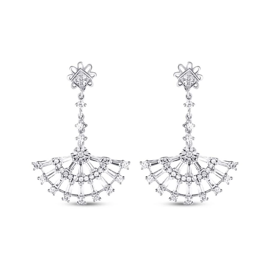 1.12 Carat Diamond Baguette Earrings