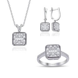 1.42 Carat Diamond Baguette Set