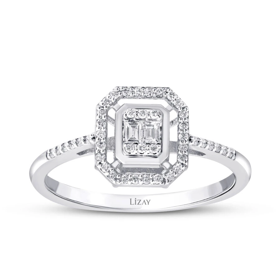 0.19 Carat Diamond Baguette Ring