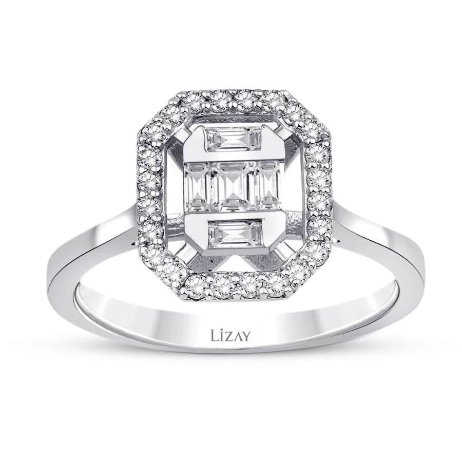 0.42 Carat Diamond Baguette Ring