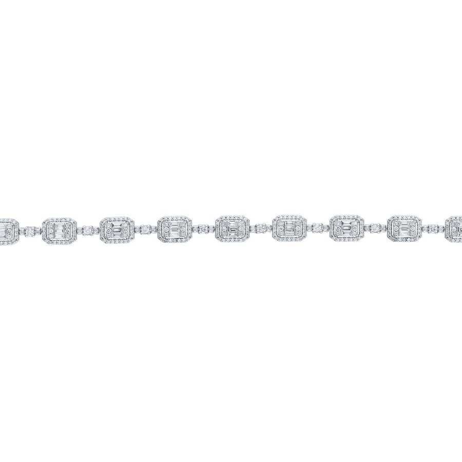 2.94 Carat Diamond Baguette Bracelet