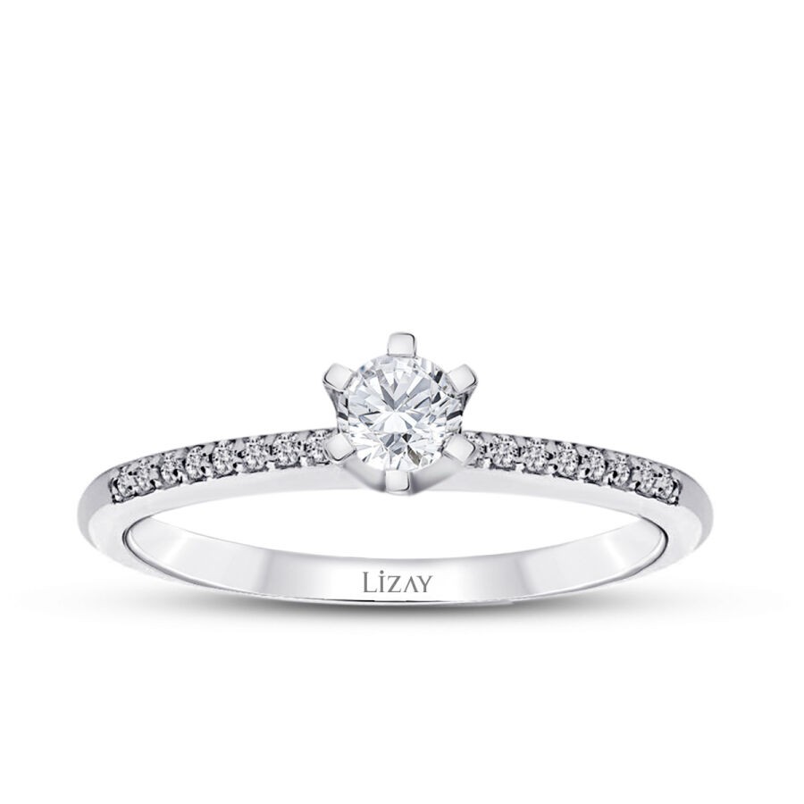 0.27 Carat Diamond Round Solitaire Engagement Ring