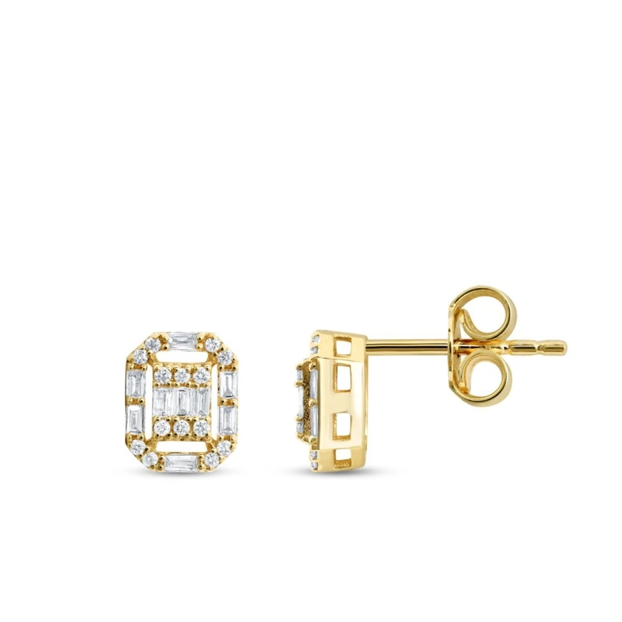 0.26 Carat Diamond Baguette Earrings