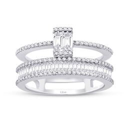 0.77 Carat Diamond Baguette Ring