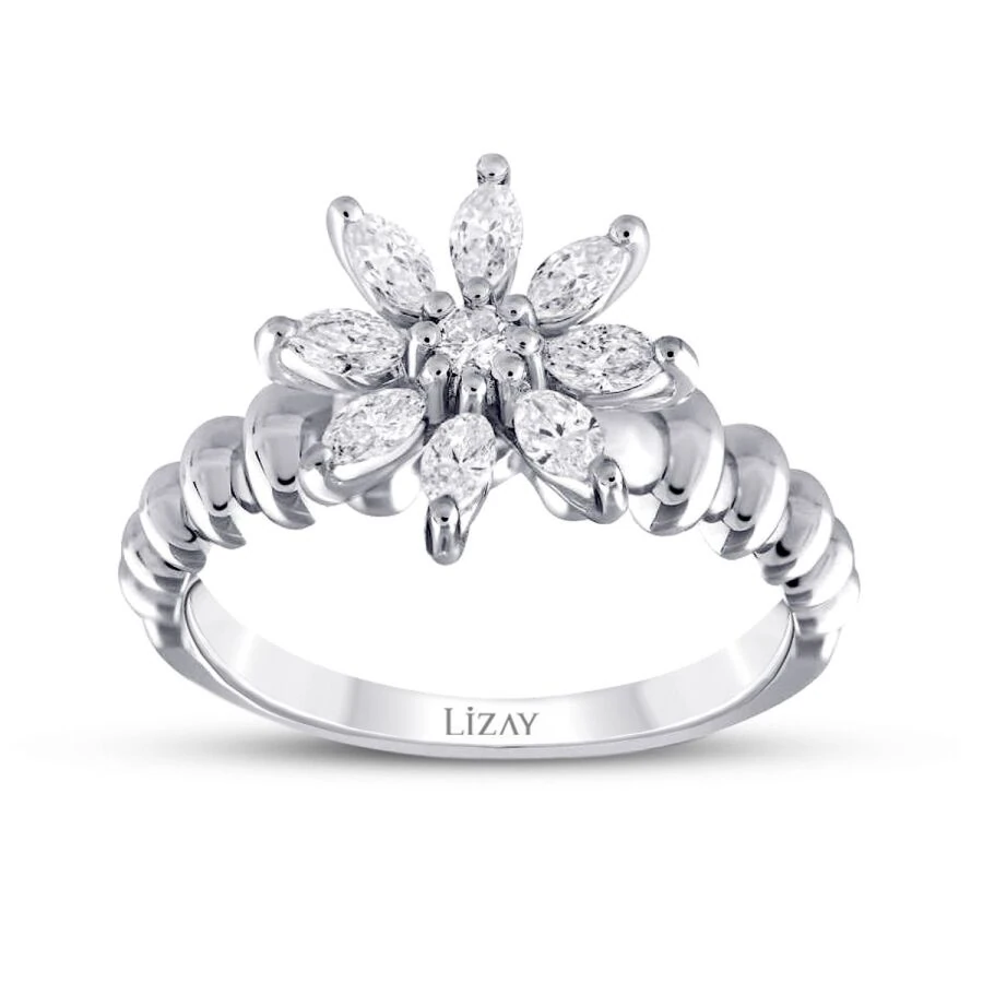 0.51 Carat Diamond Trend Flower Ring