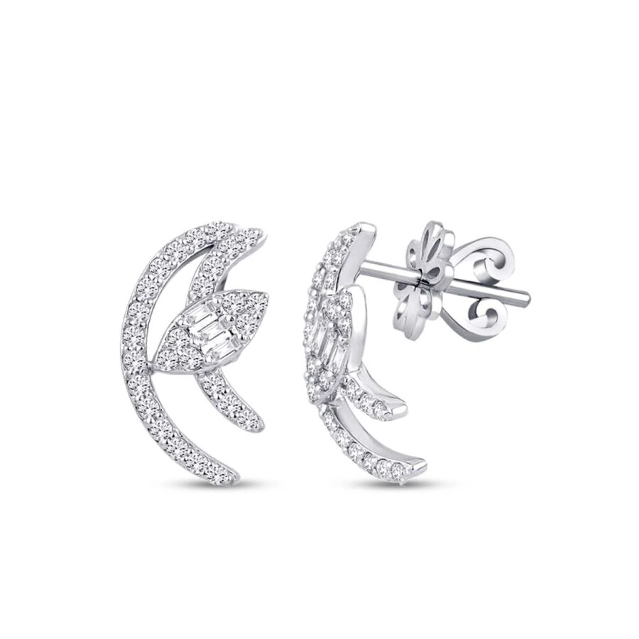 0.39 Carat Diamond Baguette Earrings