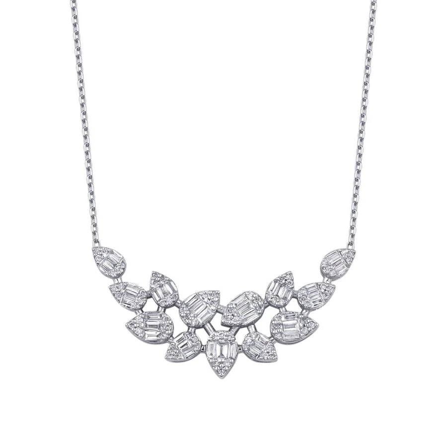 0.65 ct. Diamant Baguette Halskette