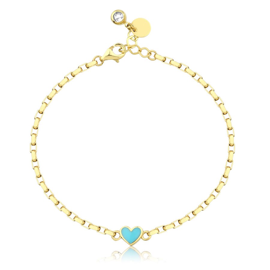 Gold Green Heart Trend Bracelet