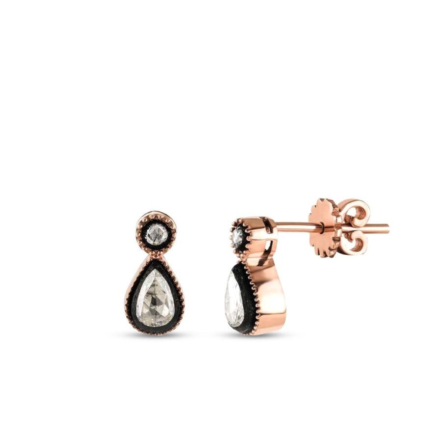 0.20 Carat Diamond Pear Solitaire Earrings