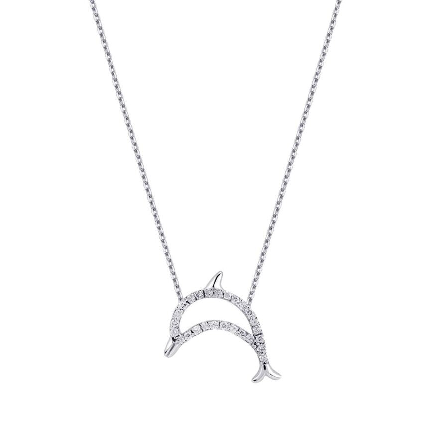 0.16 Carat Diamond Dolphin Necklace