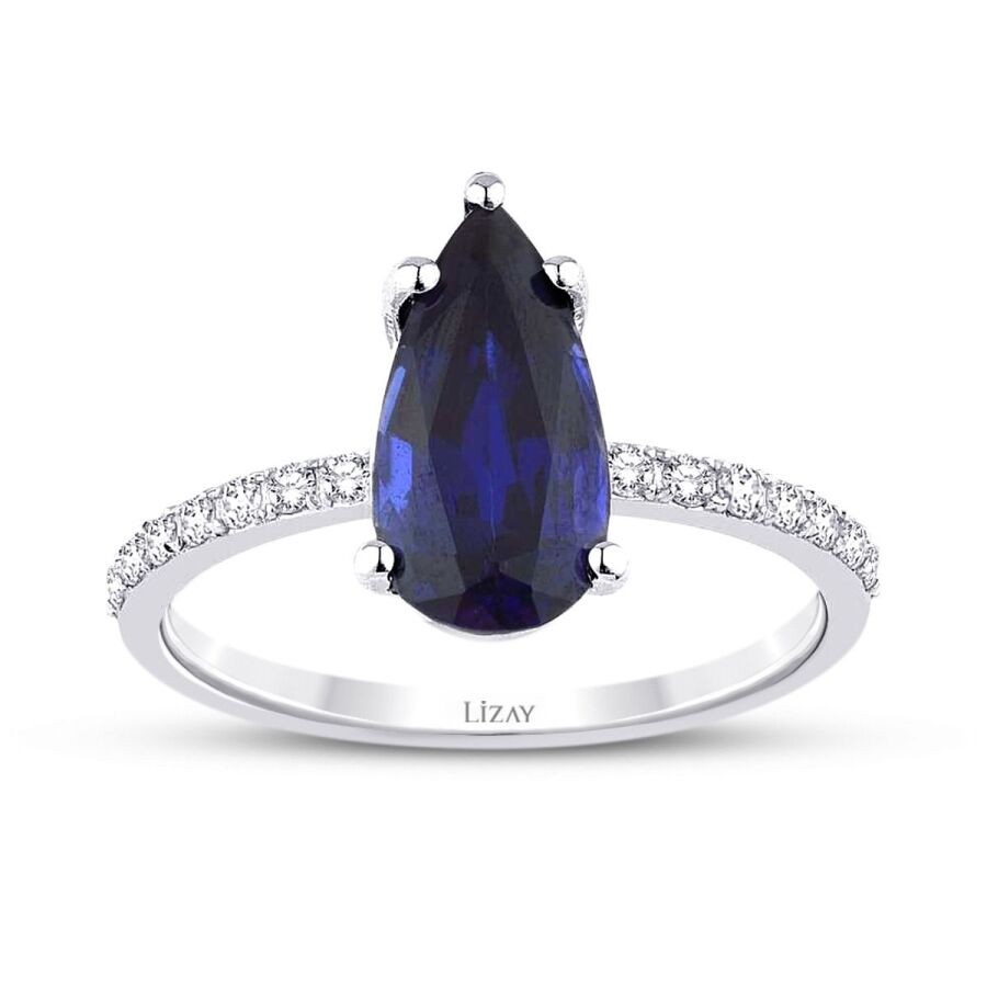 2.98 Carat Diamond Sapphire Ring