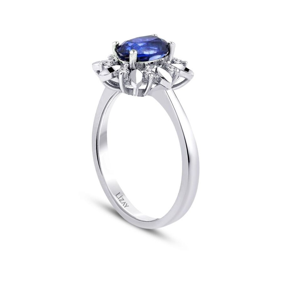 1.12 Carat Diamond Sapphire Ring
