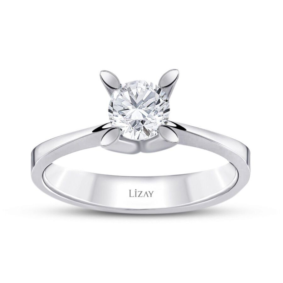 0.50 Carat Diamond Round Solitaire Engagement Ring