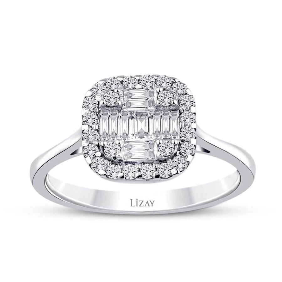 0.49 Carat Diamond Baguette Ring