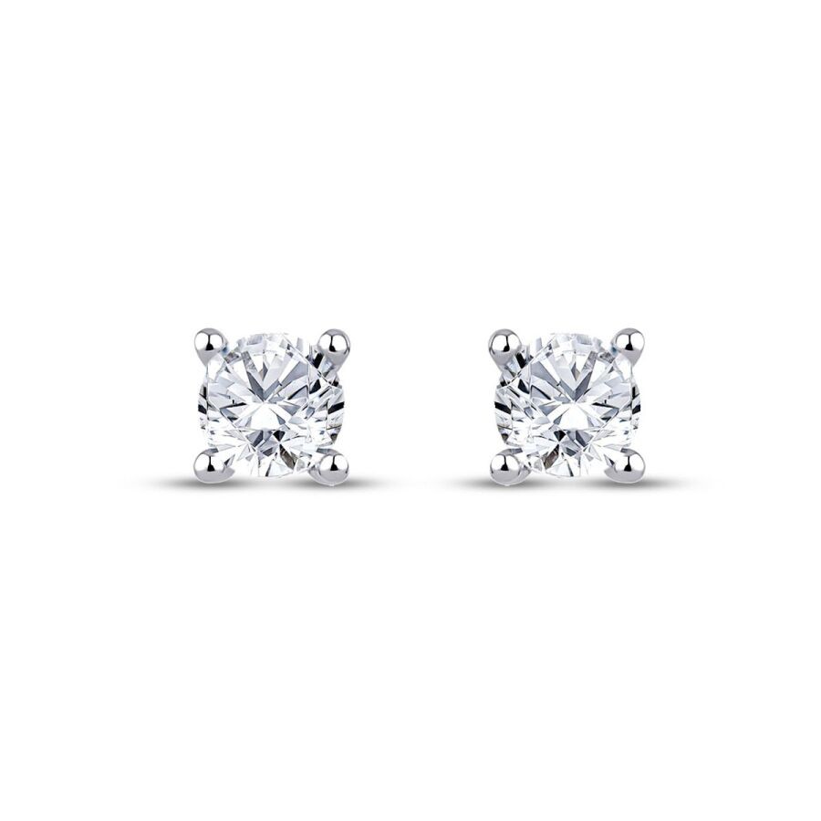 0.80 Carat Diamond Solitaire Earrings