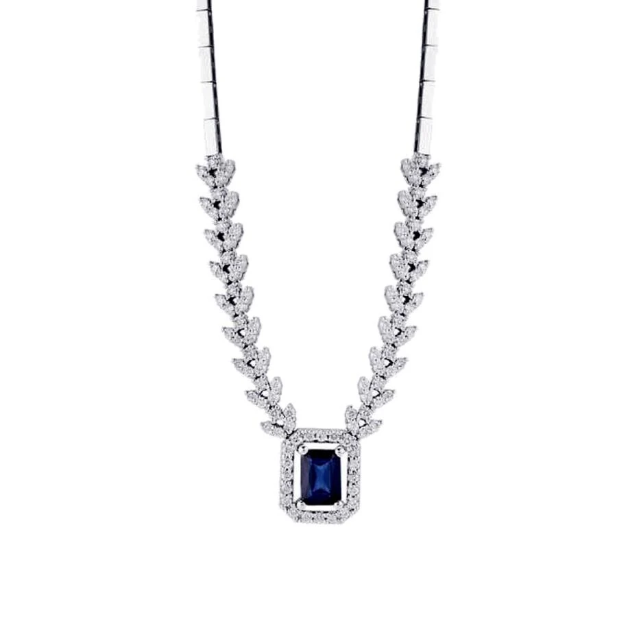 2.26 Carat Diamond Sapphire Neckband