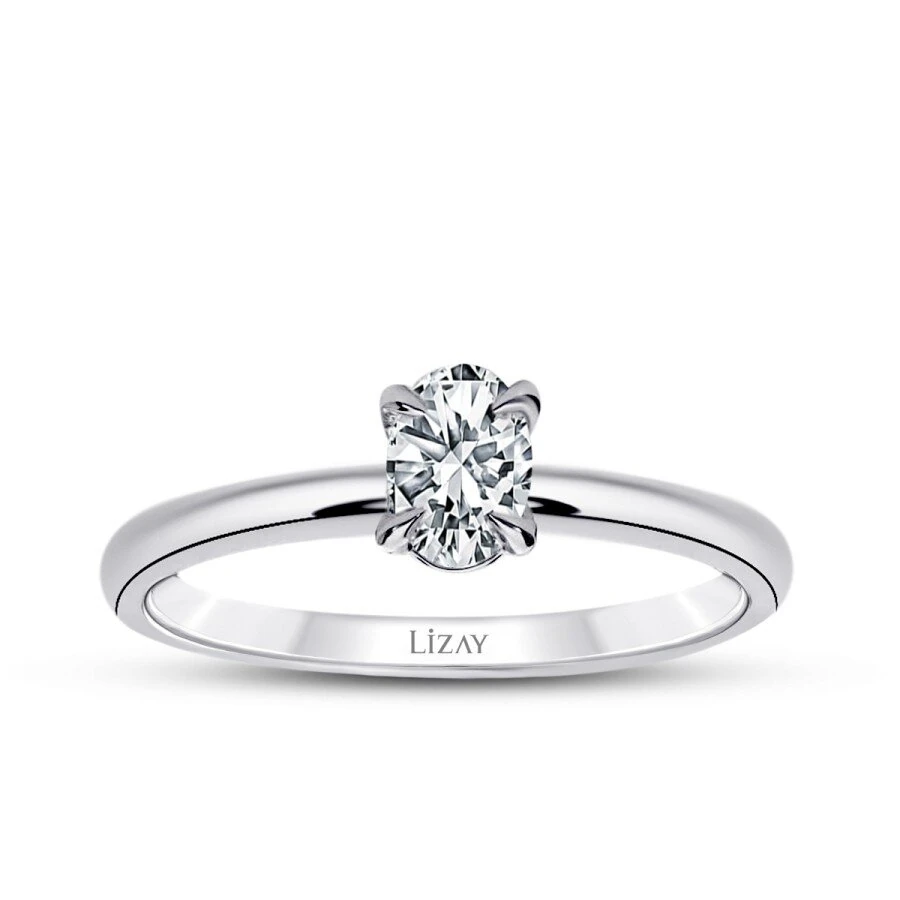 0.40 Carat Diamond Oval Solitaire Engagement Ring