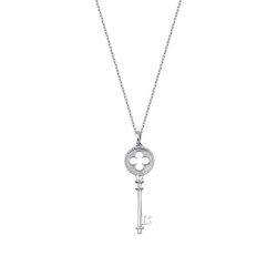 0,17 Karat Diamant Schlüssel Halskette