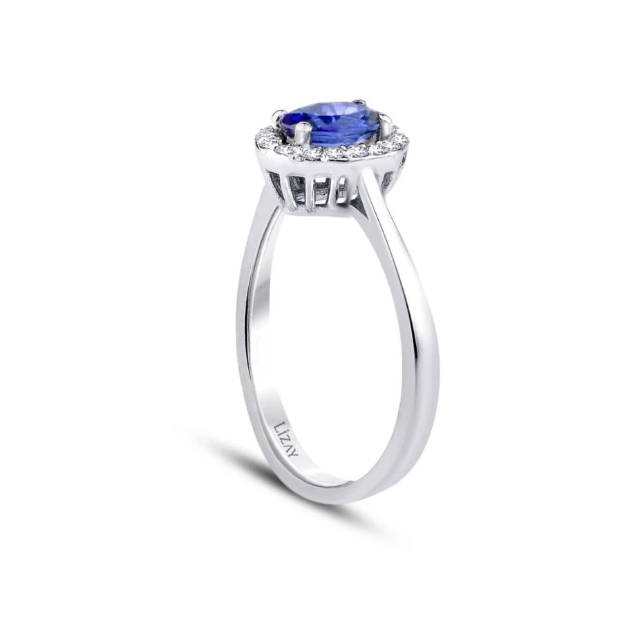 0.31 Carat Diamond Sapphire Ring