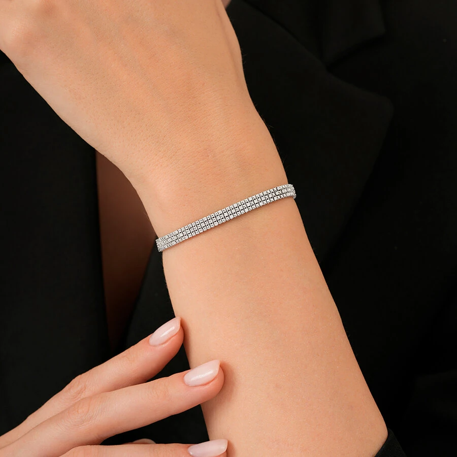 0.86 Carat Diamond Graduated Tennis Bracelet