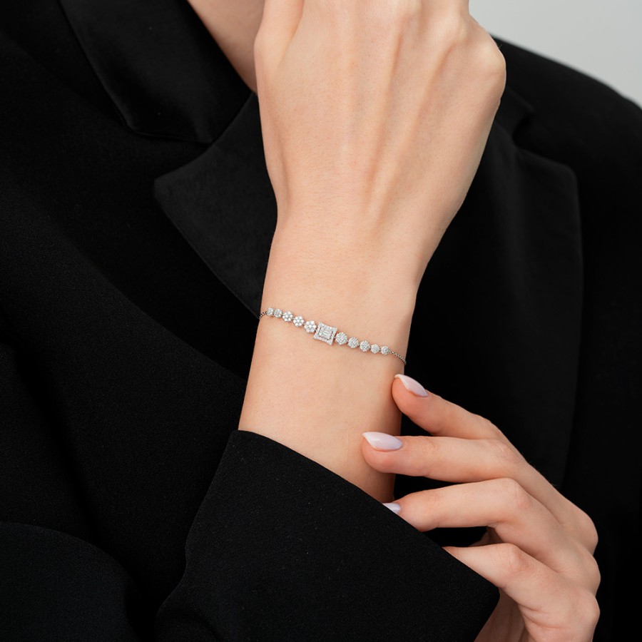 0,49 Karat Diamant Trend Baguette Armband