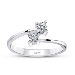 0.16 Carat Diamond You and Me Engagement Ring