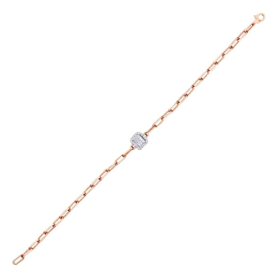 0.17 Carat Diamond Baguette Necklace