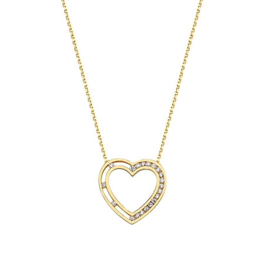 Gold Design Heart Necklace