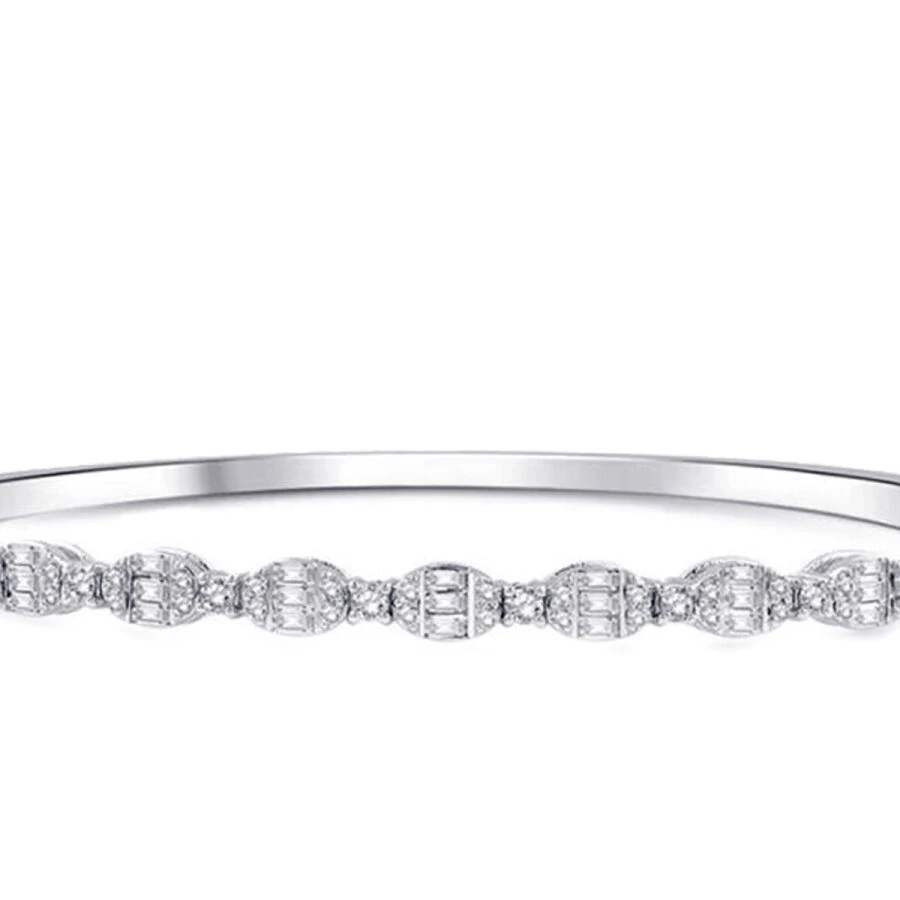 1.11 Carat Diamond Baguette Bangle
