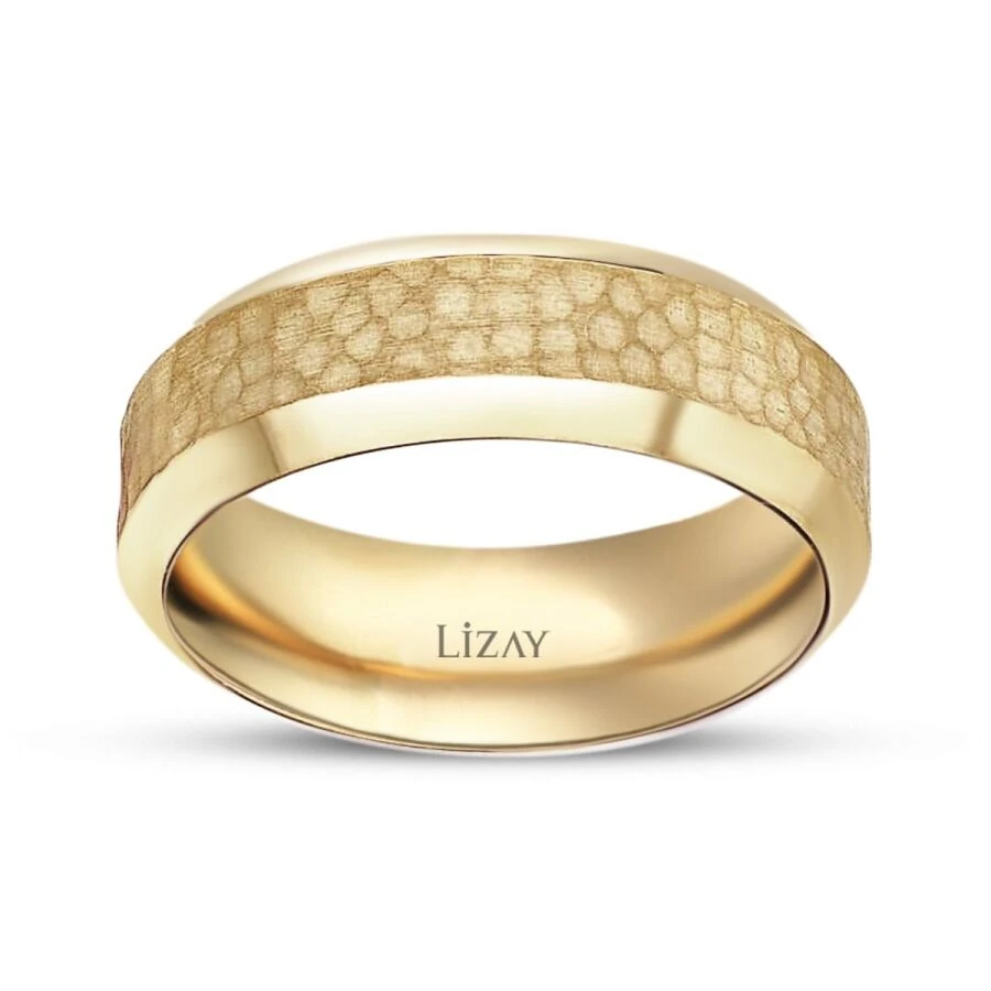 Gold Modern Wedding Band