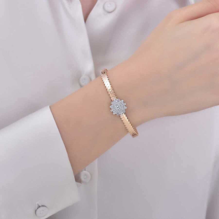 0.57 Carat Diamond Baguette Bangle