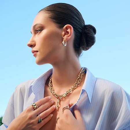 Gold Paperclip Necklace