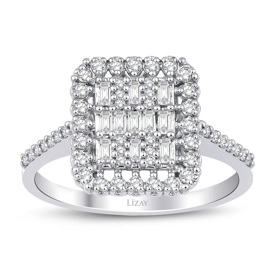 0.49 Carat Diamond Baguette Ring