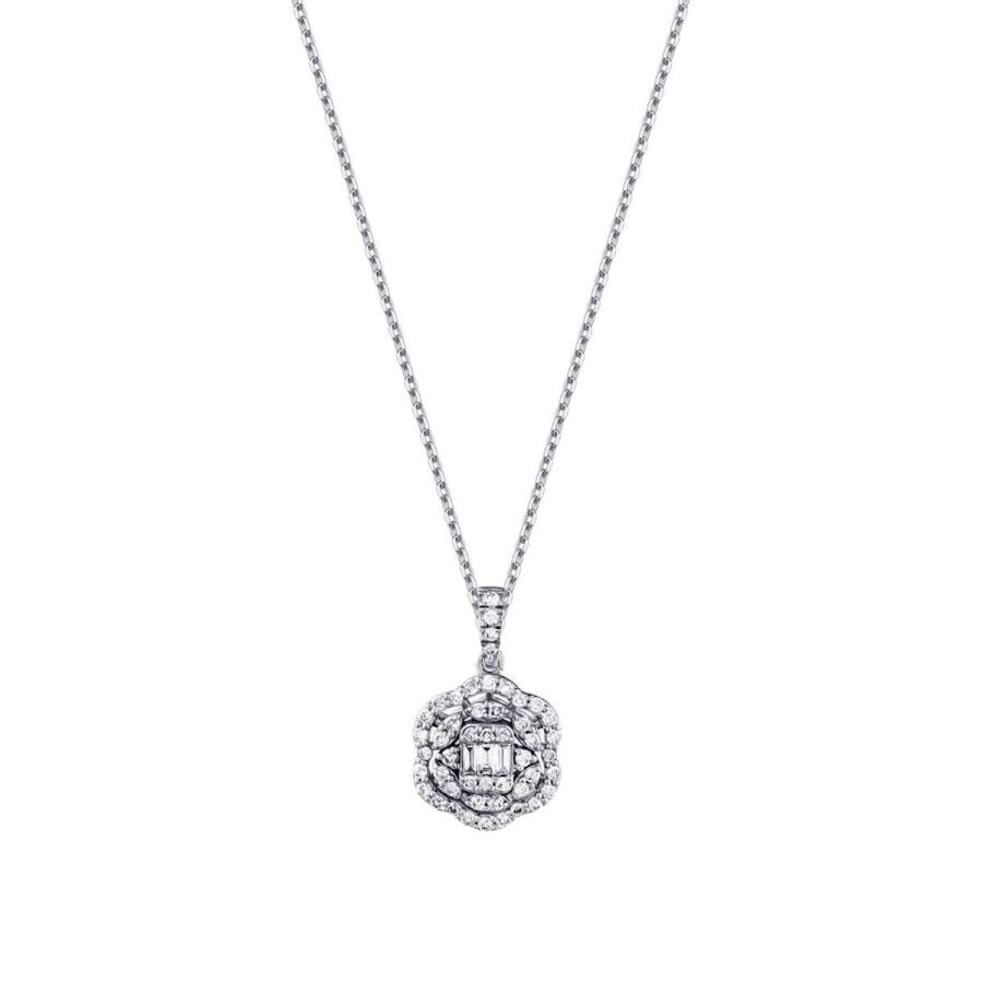 0.31 Carat Diamond Trend Baguette Necklace