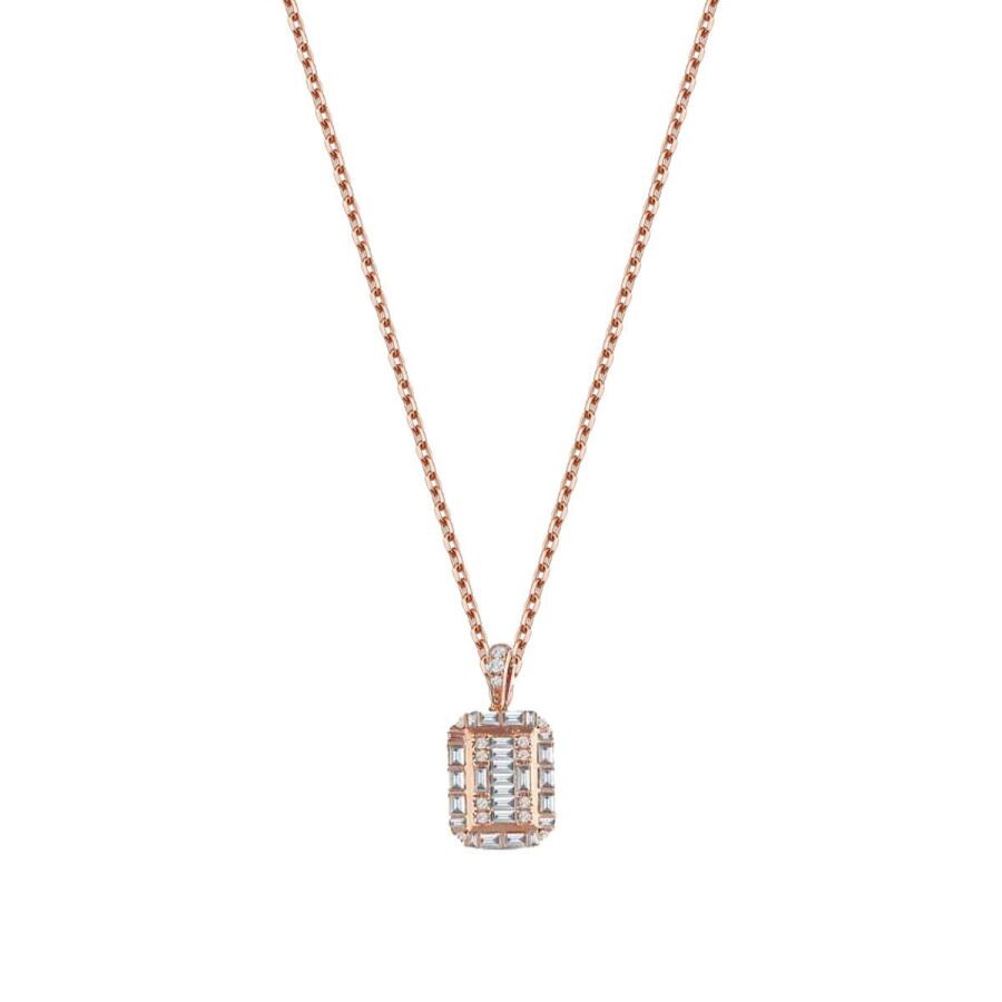 0.37 Carat Diamond Baguette Necklace