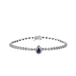1.50 Carat Diamond Sapphire Bracelet