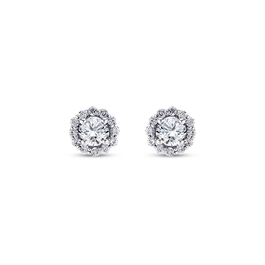 0.37 Carat Diamond Solitaire Earrings
