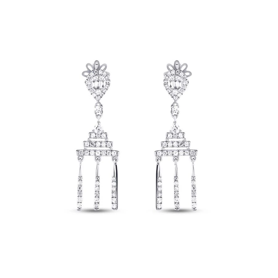 0.68 ct. Diamant Baguette Ohrringe