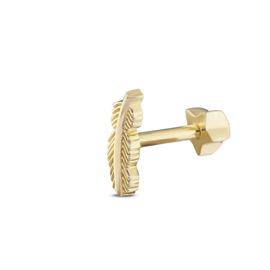 Gold Leaf Tragus Earring